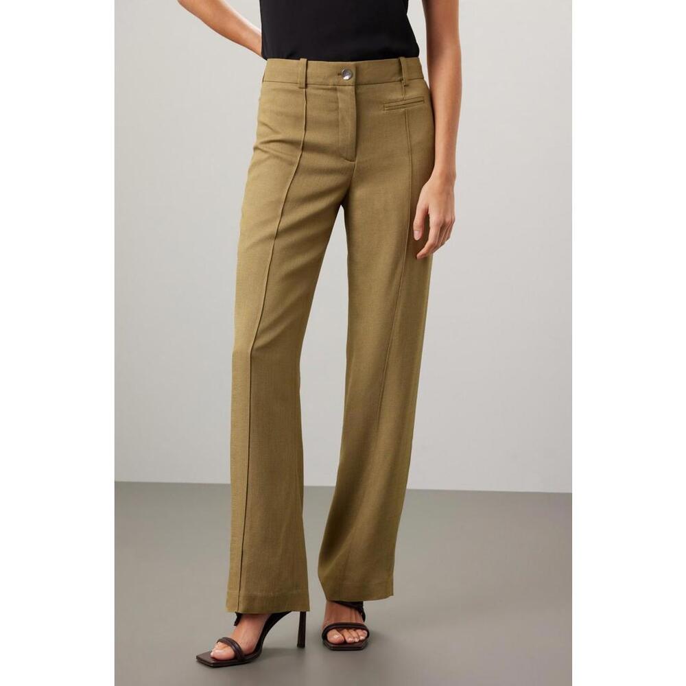 Club Monaco Green Cotton Flawless Trousers Size 6 with Stains